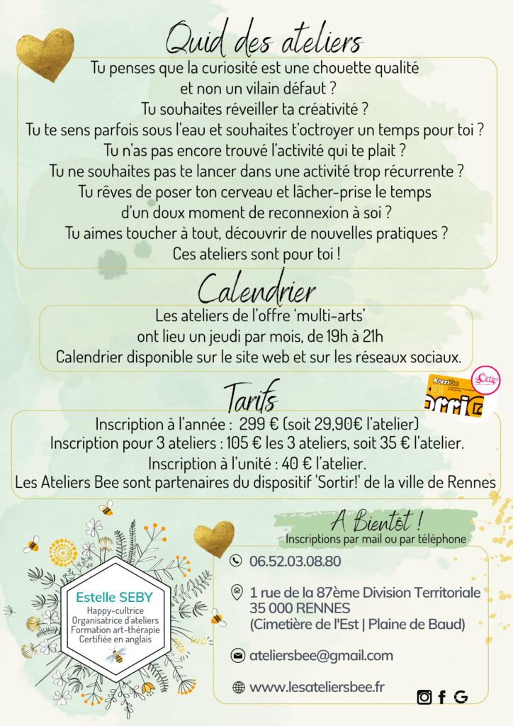 Ateliers adultes 2025-2026
