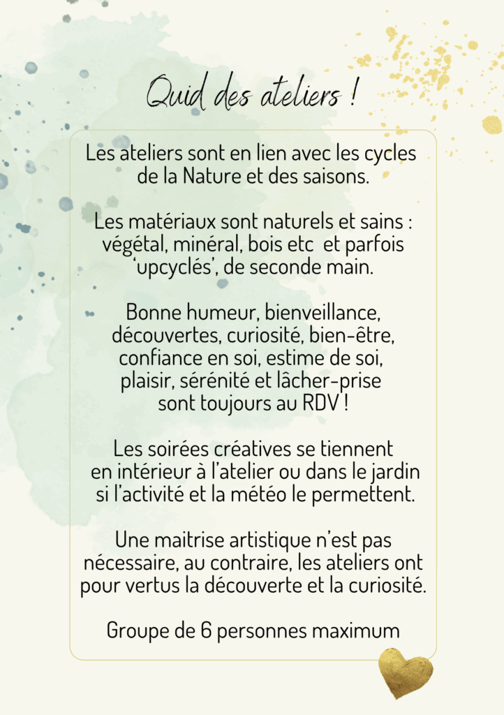 Quid des ateliers
