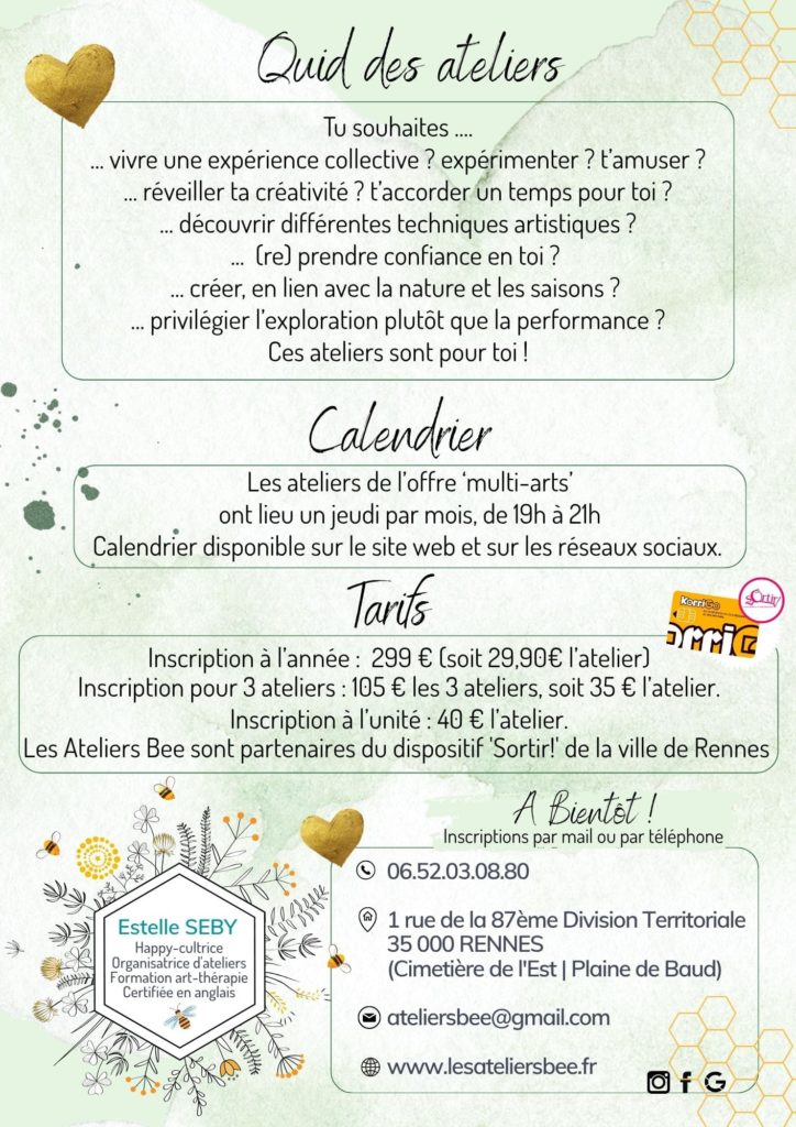 ateliers 2026-2027